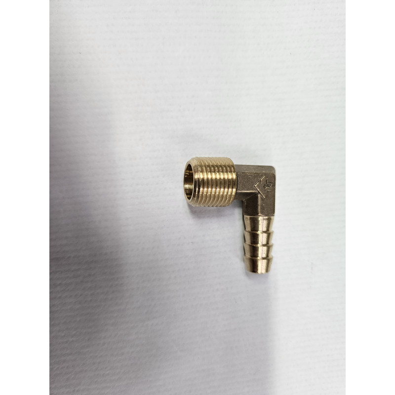 90 Degree Inlet Barb & Brether 3/8" BSPT x 3/8"